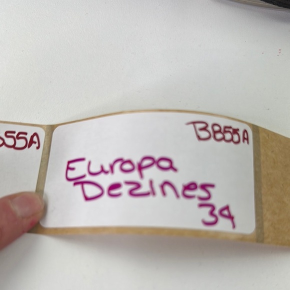 Europa Dezines Men's Black Leather Woven Belt - Picture 2 of 8